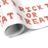Fun Trick oder Treat Halloween Wrapping Paper Geschenkpapier (Rolleneckpunkt)