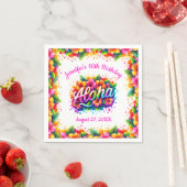 Fun Tropical Aloha Birthday Luau Party Serviette (Beispiel)