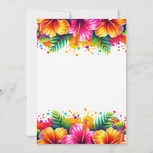 Fun Tropical Aloha Birthday Pool Party Einladung (Rückseite)