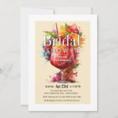 Fun Tropical Brautparty Cocktails Drinks Einladung (Vorderseite)