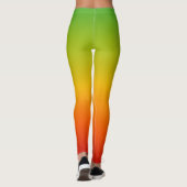 Fun Tropical Caribbean Red Yellow Green und Name Leggings (Rückseite)