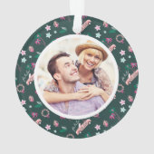 Fun Tropical Christmas Fa la la Let's Roll Foto Ornament (Rückseite)