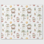 Fun Tropical Christmas Personalisiert Geschenkpapier (Flach)