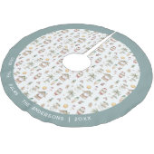 Fun Tropical Christmas Personalisiert Polyester Weihnachtsbaumdecke (Schrägansicht)