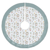 Fun Tropical Christmas Personalisiert Polyester Weihnachtsbaumdecke (Vorderseite)