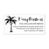 Fun Tropical Christmas | Rücksendeadresse Gummistempel (Prägung)