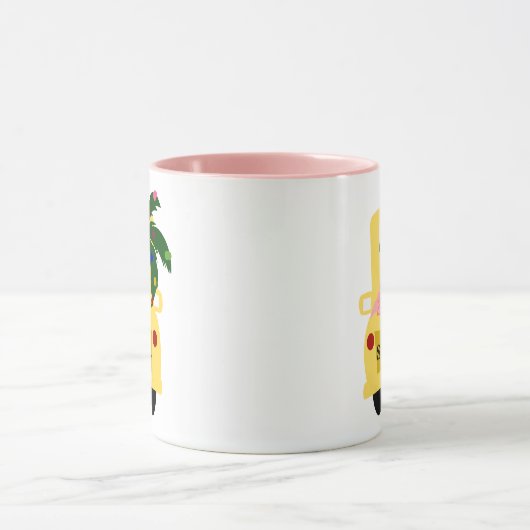 Fun Tropical Christmas Tree Farm mit Flamingo Tasse (Zentrum)