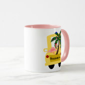 Fun Tropical Christmas Tree Farm mit Flamingo Tasse (VorderseiteRechts)