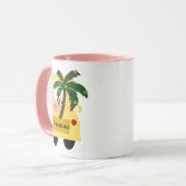 Fun Tropical Christmas Tree Farm mit Flamingo Tasse (Vorderseite Links)