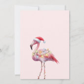 Fun Tropical Flamingo Weihnachten im Juli Party Einladung (Rückseite)