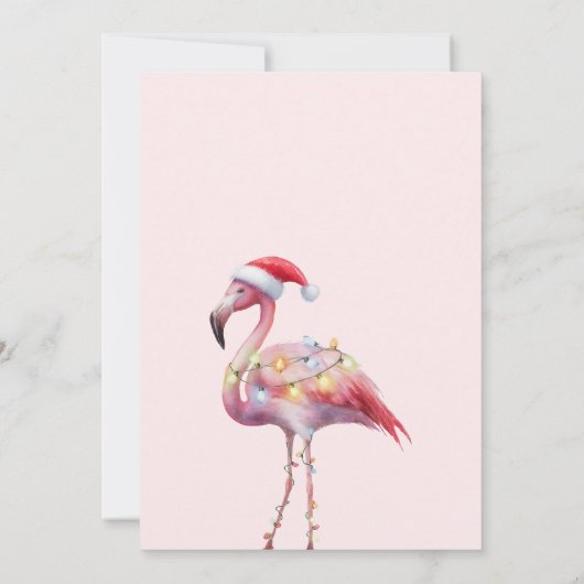 Fun Tropical Flamingo Weihnachten im Juli Party Einladung (Rückseite)
