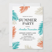 Fun Tropical Palm Sommer Geburtstagsparty Einladung (Vorderseite)