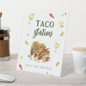Fun Tropical Party Taco Station Custom Sign Sockelschild (In SItu)