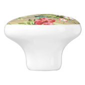 Fun Tropical Pineapse Fruit Floral Stripe Muster Keramikknauf (Seitenansicht)