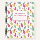 Fun Tropical Pineapse Sommerfrucht Muster Notizblock (Vorderseite)
