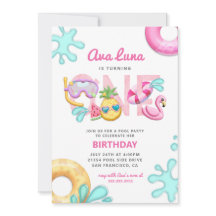 Fun Tropical Summer Beach Girl 1. Geburtstag Foto