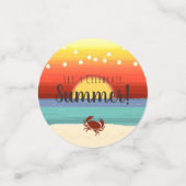 Fun Tropical Summer Beach Party Sunset Konfetti (Klein Vorderseite)