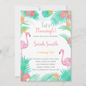 Fun Tropical Summer Party Card für Mädchen oder Ki Einladung (Vorderseite)