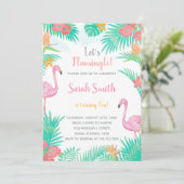 Fun Tropical Summer Party Card für Mädchen oder Ki Einladung (Stehend Vorderseite)