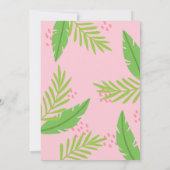 Fun Tropical Summer Party Card für Mädchen oder Ki Einladung (Rückseite)