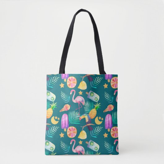 Fun Tropical Summer Pattern Tasche (Vorderseite)