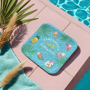 Fun Tropical Summer Pool schwimmt Geburtstag Party Pappteller