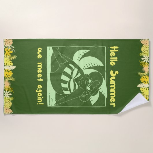 Fun Tropical Summer Strandtuch (Vorderseite)