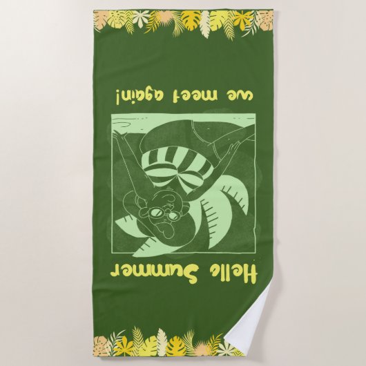 Fun Tropical Summer Strandtuch (Vorderseite)