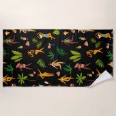 Fun Tropical Swimsuit Girls Strandtuch (Vorderseite)