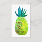 Fun Tropische Ananas Wasserfarbe Aquamarin Limon h Visitenkarte (Vorderseite)