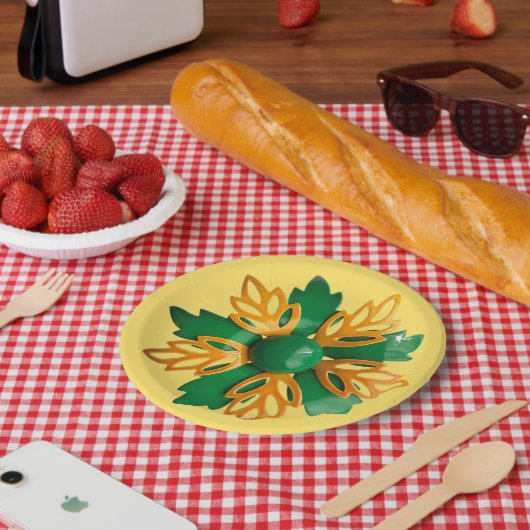 Fun Tropische Blume Blumenfrühling Sommer Geburtst Pappteller (Picknick)