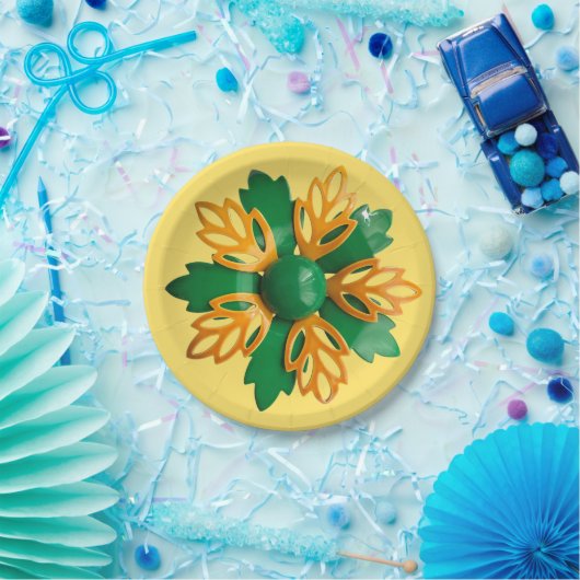 Fun Tropische Blume Blumenfrühling Sommer Geburtst Pappteller (Party)