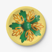 Fun Tropische Blume Blumenfrühling Sommer Geburtst Pappteller (Vorderseite)