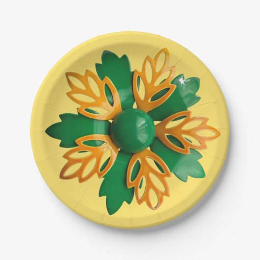 Fun Tropische Blume Blumenfrühling Sommer Geburtst Pappteller (Vorderseite)