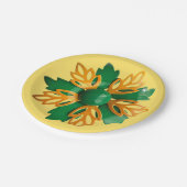 Fun Tropische Blume Blumenfrühling Sommer Geburtst Pappteller (Schrägansicht)