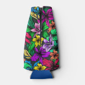 Fun Tropische Blume Flaschenkühler (Rückseite)