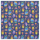 Fun tropische Fische auf dunkelblau Stoff (Muster)