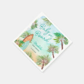 Fun Tropische Palmen Strand Baby an Bord Dusche Serviette (Ecke)