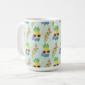 Fun tropisches Muster Kaffeetasse (Vorderseite Links)