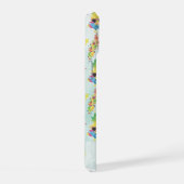 Fun tropisches Muster mit Individuelle Name iPhone 15 Hülle (Rechte Seite)