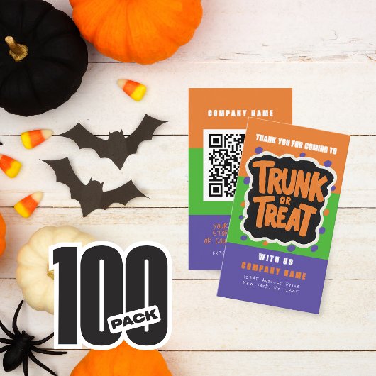 Fun Trunk oder Leckerei Halloween Visitenkarten Visitenkarte