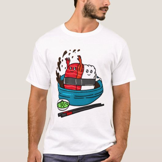 Fun Tuna Sushi T-Shirt (Vorderseite)