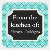 Fun Turquoise Kitchen Sticker (Vorderseite)