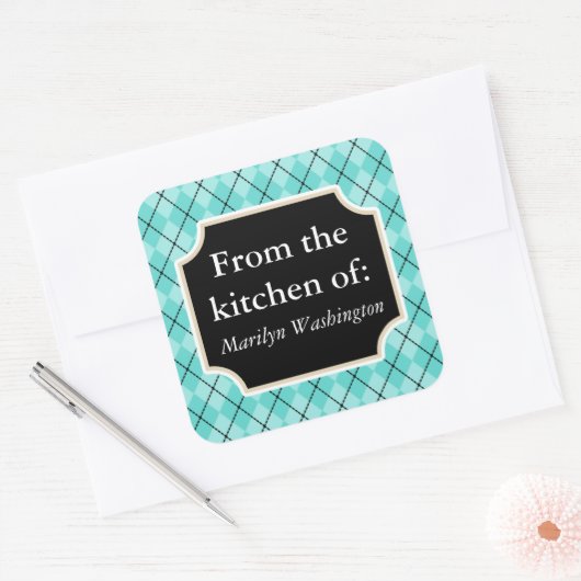 Fun Turquoise Kitchen Sticker (Umschlag)