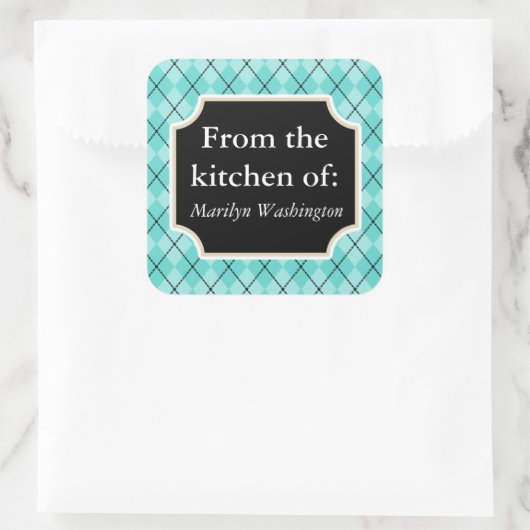 Fun Turquoise Kitchen Sticker (Tasche)