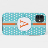 Fun Turquoise Monogram iPhone 5 Fall Case-Mate iPhone Hülle (Rückseite (Horizontal))