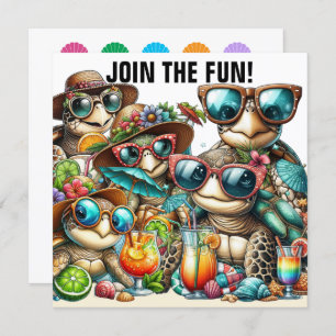 Fun Turtles Ansammlung Einladung