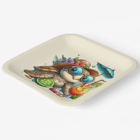 Fun Turtles Ansammlung Pappteller (Gewinkelt)