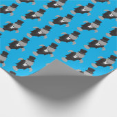 Fun Tuxedo Manatee Animal Geschenkpapier (Ecke)