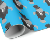 Fun Tuxedo Manatee Animal Geschenkpapier (Rolleneckpunkt)